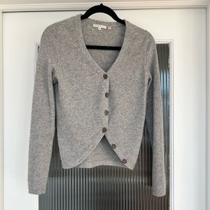 VINCE V-Neck grey cashmere cardigan sweater - size XS